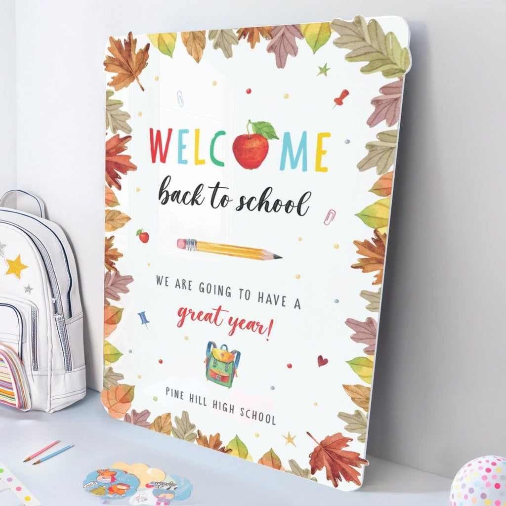 Back To School Sign, Welcome Back To School Sign For Classroom Decorations - SpeedyOrders