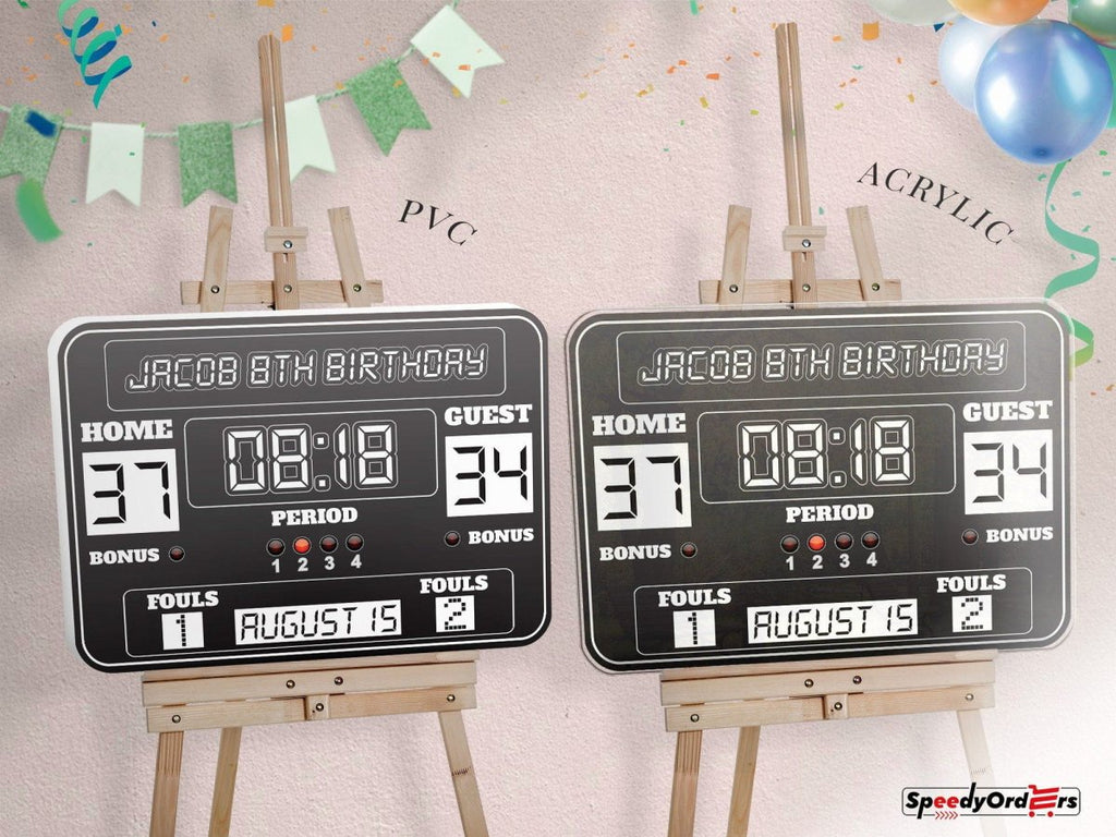 Basketball Birthday Sign, Basketball Birthday Party Sign - SpeedyOrders