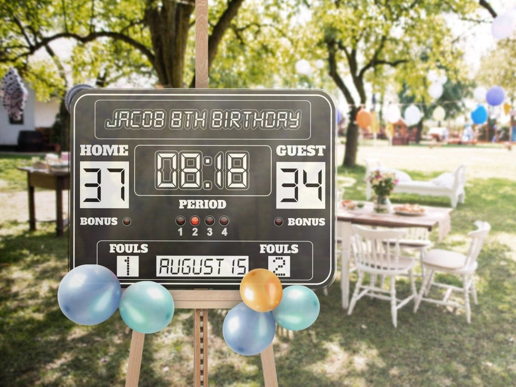 Basketball Birthday Sign, Basketball Birthday Party Sign - SpeedyOrders