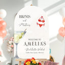 Bikini And Martinis Bachelorette Welcome Sign, Bachelorette Weekend Sign - SpeedyOrders