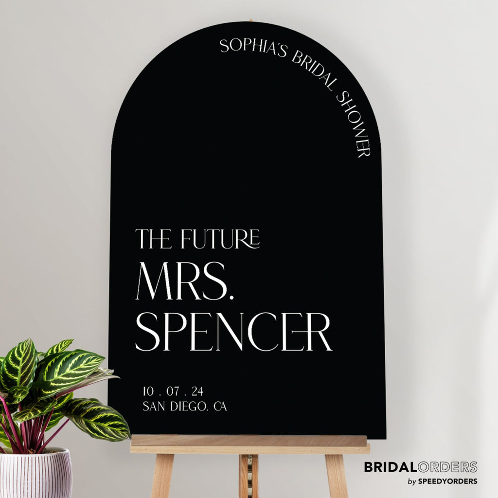 Black Bridal Shower Sign - SpeedyOrders