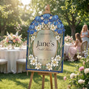 Blue Iris Bridal Shower Sign - SpeedyOrders