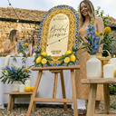 Blue Tiles Bridal Shower Sign, Custom Main Squeeze Bridal Shower Welcome Sign - SpeedyOrders