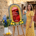 Blue Tiles Bridal Shower Sign, Custom Main Squeeze Bridal Shower Welcome Sign - SpeedyOrders