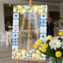 Blue Tiles Bridal Shower Sign, Main Squeeze Bridal Shower Sign - SpeedyOrders