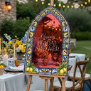 Blue Tiles Bridal Shower Sign, Main Squeeze Mirror Bridal Shower Welcome Sign - SpeedyOrders