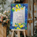 Blue Tiles Bridal Shower Sign, Stained Glass Main Squeeze Bridal Shower Welcome Sign - SpeedyOrders