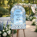 Bluebell Mirror Wedding Welcome Sign - SpeedyOrders