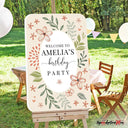 Botanical Theme Birthday Welcome Sign - SpeedyOrders
