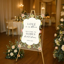 Bridal Shower Sign, Love In Bloom Bridal Shower Welcome Sign - SpeedyOrders