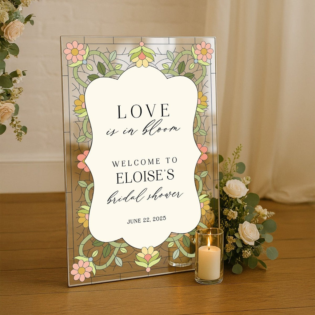 Bridal Shower Sign, Love In Bloom Bridal Shower Welcome Sign - SpeedyOrders
