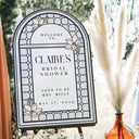 Bridal Shower Sign, Stained Glass Look Bridal Shower Welcome Sign - SpeedyOrders