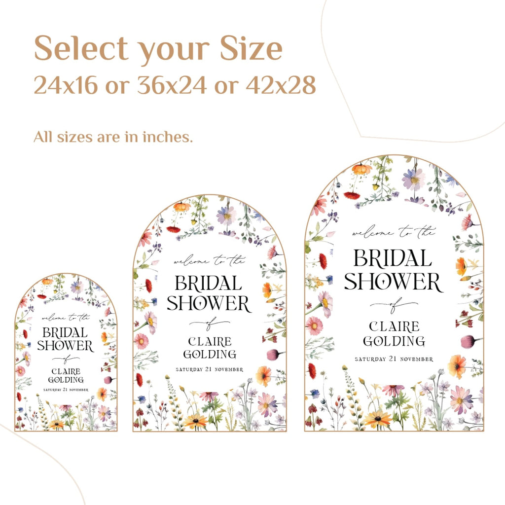 Bridal Shower Sign, Wildflowers Bridal Shower Sign - SpeedyOrders
