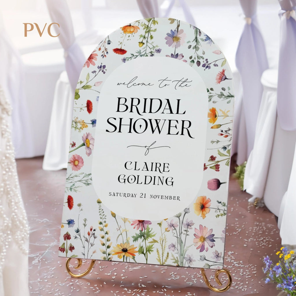 Bridal Shower Sign, Wildflowers Bridal Shower Sign - SpeedyOrders
