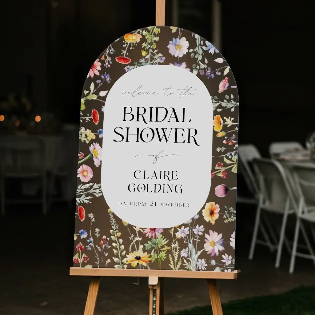 Bridal Shower Sign, Wildflowers Bridal Shower Sign - SpeedyOrders