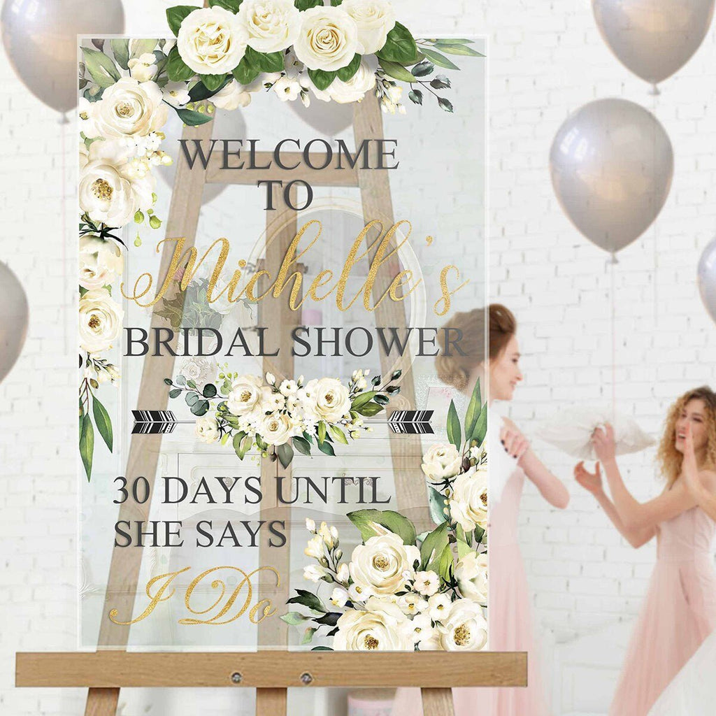 Bridal Shower Signs, Floral Bridal Shower Sign - SpeedyOrders