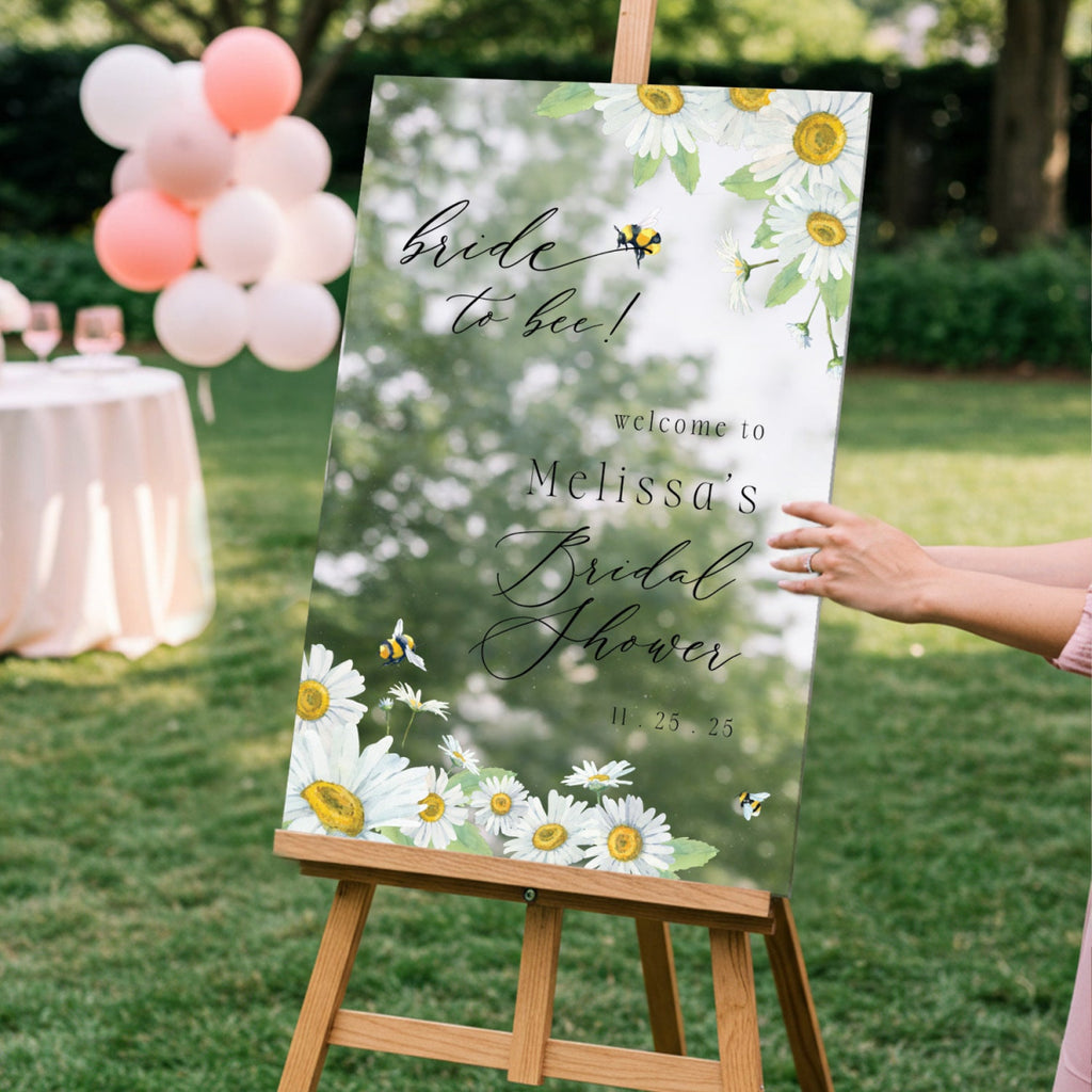 Bride To Bee Bridal Shower Sign, Sunflower Bridal Shower Welcome Sign - SpeedyOrders