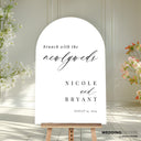 Brunch With The Newlyweds Sign, Minimalist Wedding Brunch Sign - SpeedyOrders