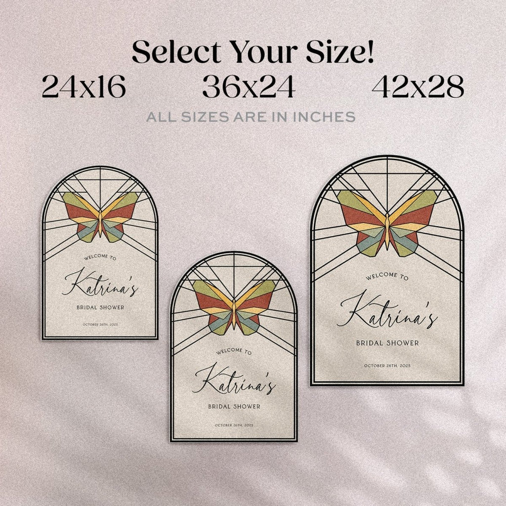 Butterflies Bridal Shower Sign, Frosted Acrylic Here’s To A Lifetime Of Butterflies Welcome Sign - SpeedyOrders