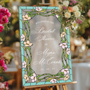 Cherry Blossom Frosted Bridal Shower Sign, Garden Vines Bridal Shower Welcome Sign - SpeedyOrders