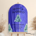 Christmas Mirror Wedding Welcome Sign, Xmas Wedding Sign - SpeedyOrders