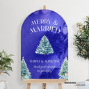 Christmas Mirror Wedding Welcome Sign, Xmas Wedding Sign - SpeedyOrders