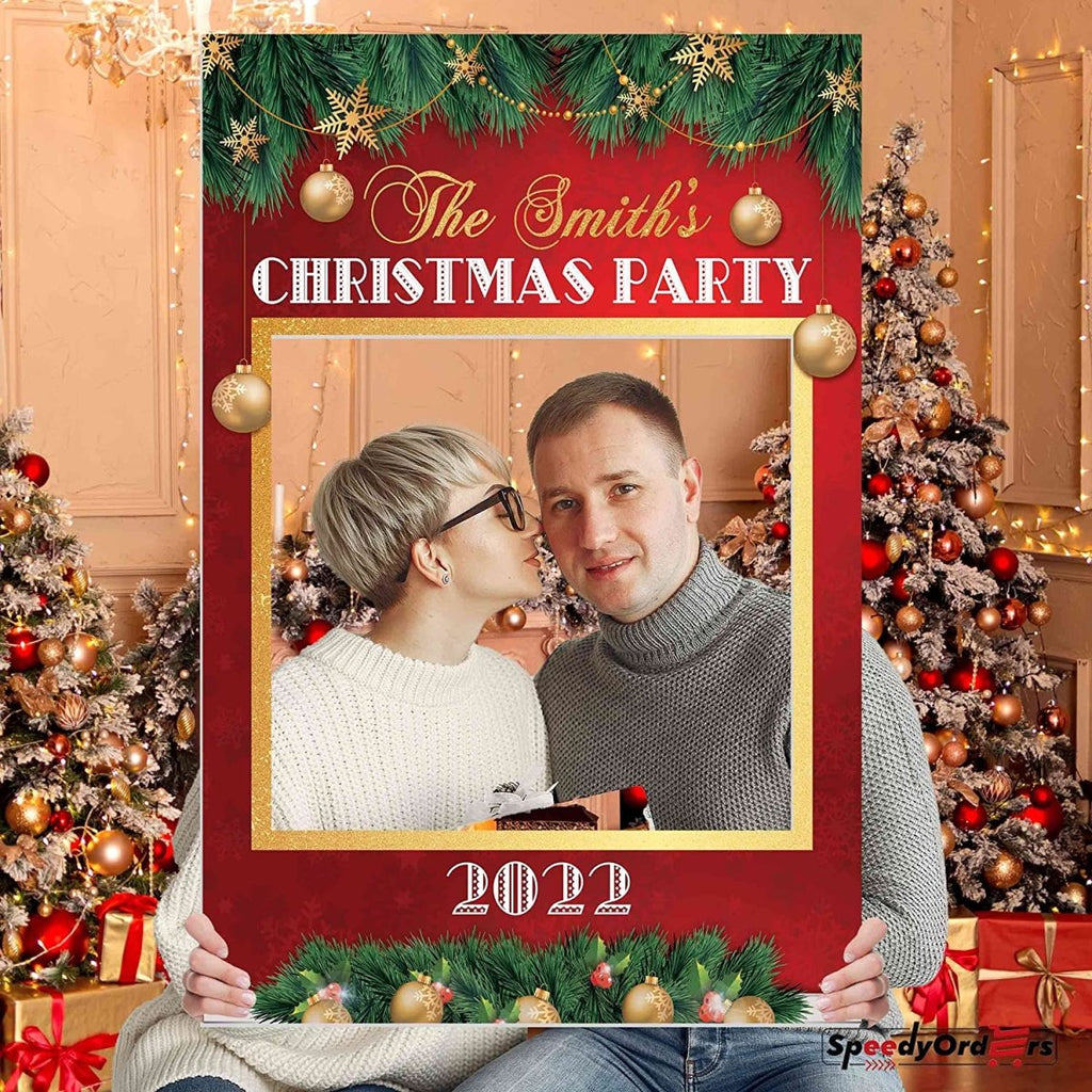 Christmas Ornaments Photo Booth Frame - SpeedyOrders