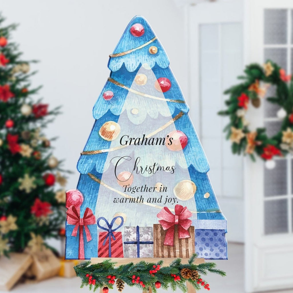 Christmas Tree Welcome Sign, Custom Xmas Welcome Sign - SpeedyOrders