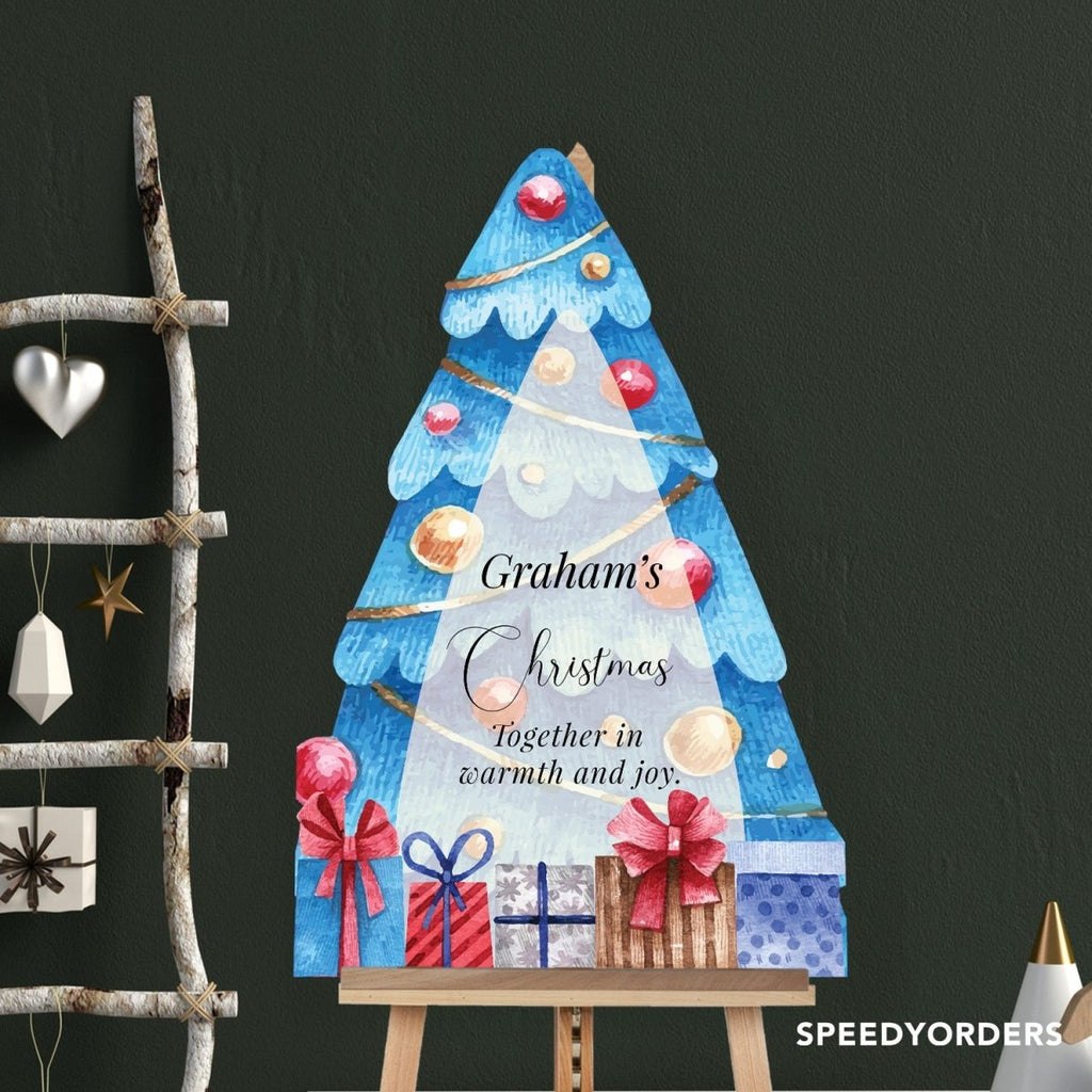 Christmas Tree Welcome Sign, Custom Xmas Welcome Sign - SpeedyOrders