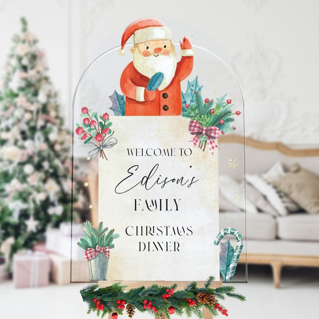 Christmas Welcome Sign, Custom Xmas Party Sign - SpeedyOrders