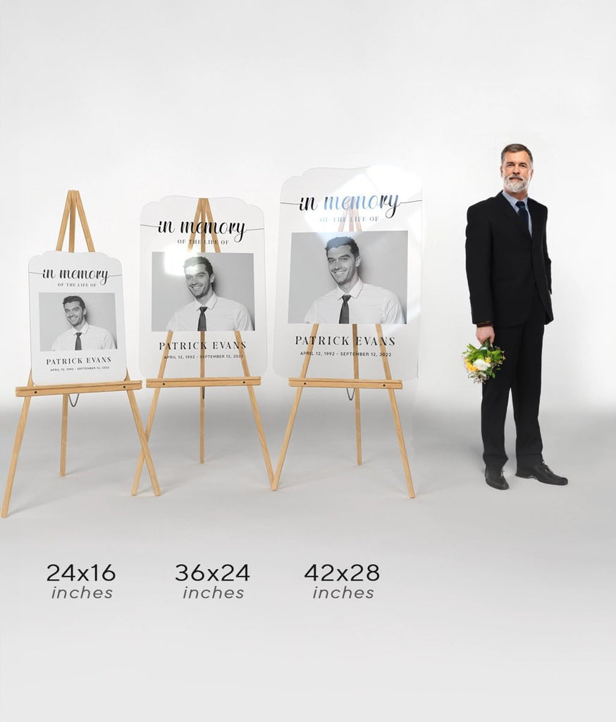 Classic Elegance Memorial Sign with Photo - SpeedyOrders