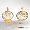 Classy Wooden Inspired Wedding Party Welcome Sign - SpeedyOrders