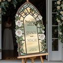 Cream Roses Wedding Sign - SpeedyOrders