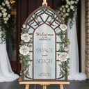Cream Roses Wedding Sign - SpeedyOrders