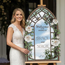 Cream Roses Wedding Sign - SpeedyOrders