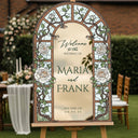 Cream Roses Wedding Welcome Sign - SpeedyOrders