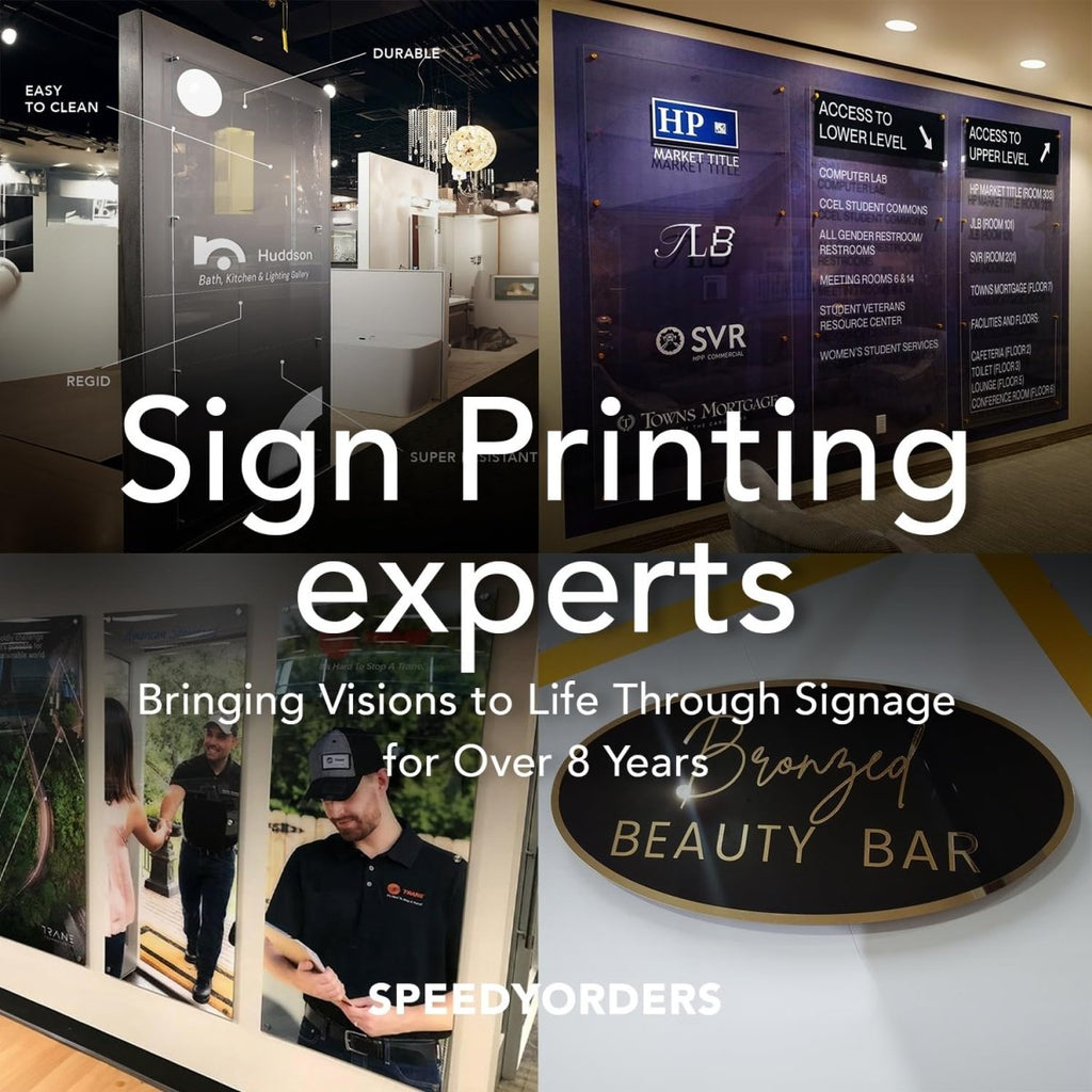 Custom Plastic Business Sign Acrylic Sign Printing for Business – SpeedyOrders