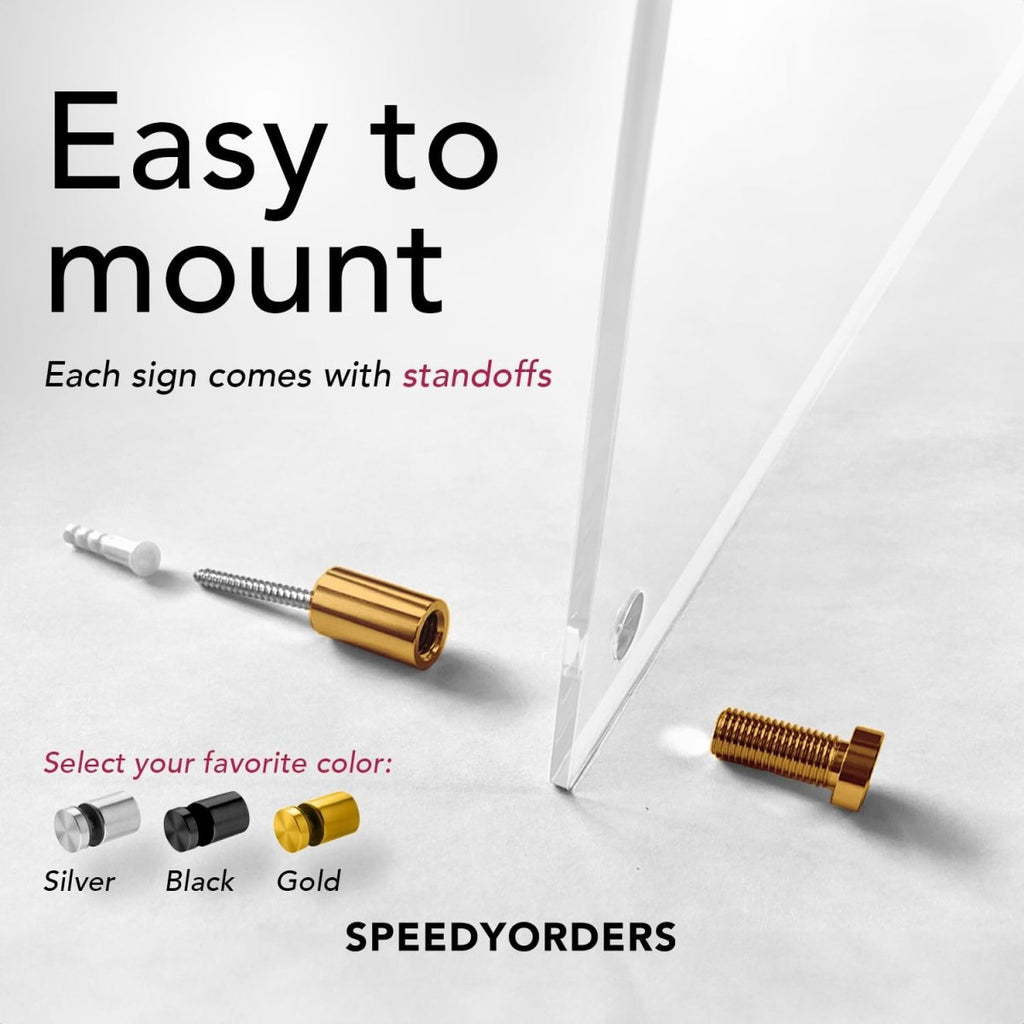 Custom Acrylic Business Sign - SpeedyOrders