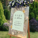 Custom Baby In Bloom Baby Shower Sign, Acrylic Baby In Bloom Welcome Sign - SpeedyOrders