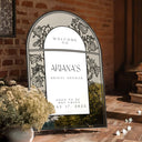 Custom Bridal Shower Mirror Sign, Stained Glass Mirror Bridal Shower Welcome Sign - SpeedyOrders