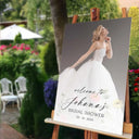 Custom Bridal Shower Signage With Bride To Be Photo, Bridal Shower Welcome Sign With Photo - SpeedyOrders
