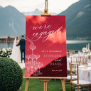 Custom Engagement Welcome Sign, We’re Engaged Engagement Entrance Signage - SpeedyOrders