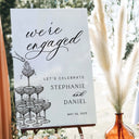 Custom Engagement Welcome Sign, We’re Engaged Engagement Entrance Signage - SpeedyOrders