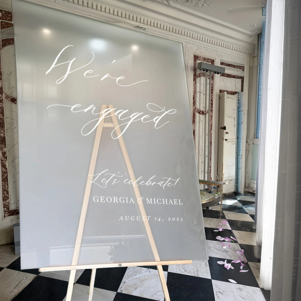 Custom Engagement Welcome Sign, We’re Engaged Engagement Entrance Signage For Engagement Decoration - SpeedyOrders