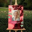 Custom Floral In Loving Memory Sign With Picture - SpeedyOrders