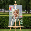 Custom Floral In Loving Memory Sign With Picture - SpeedyOrders