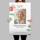 Custom Floral In Loving Memory Sign With Picture - SpeedyOrders