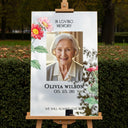 Custom Floral In Loving Memory Sign With Picture - SpeedyOrders