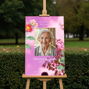 Custom Floral In Loving Memory Sign With Picture - SpeedyOrders