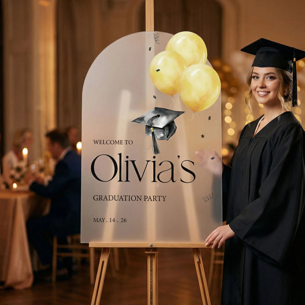 Custom Graduation Party Sign · Acrylic & Mirror | SpeedyOrders